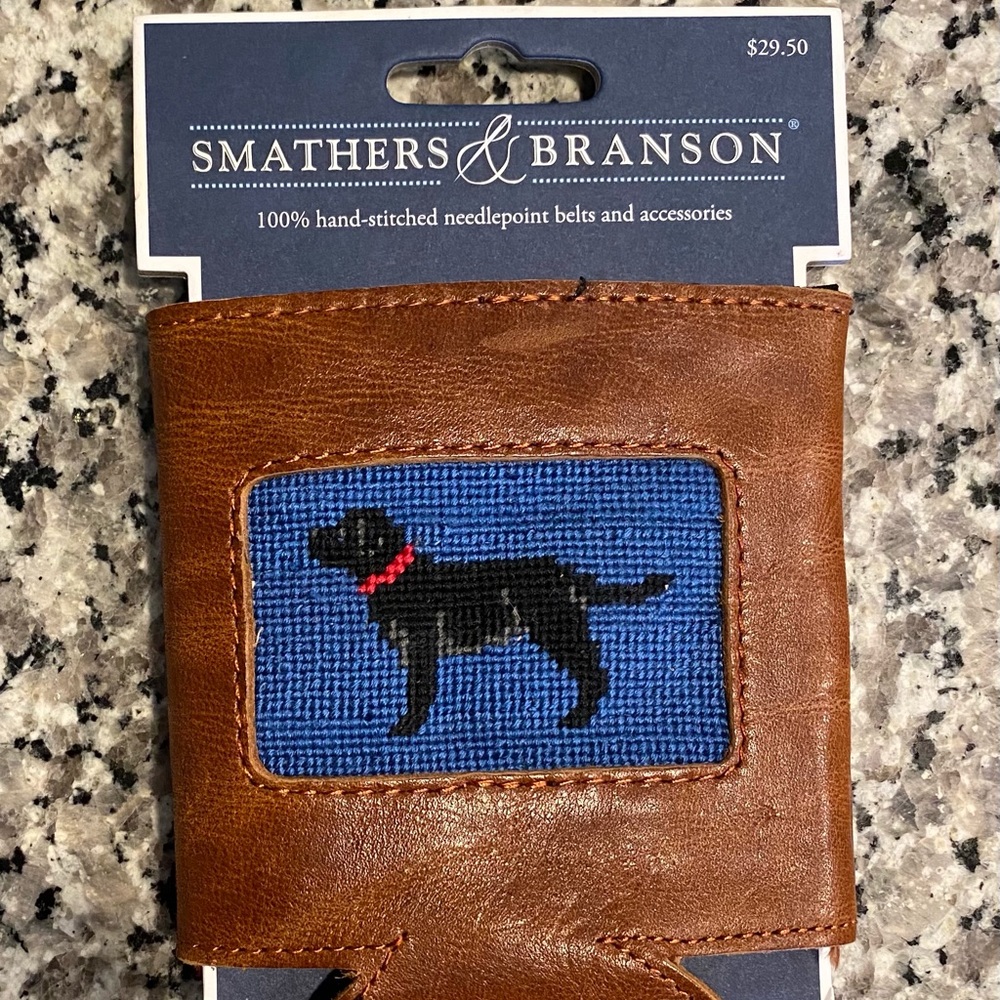 Smathers & Branson Black Lab Needlepoint Koozie